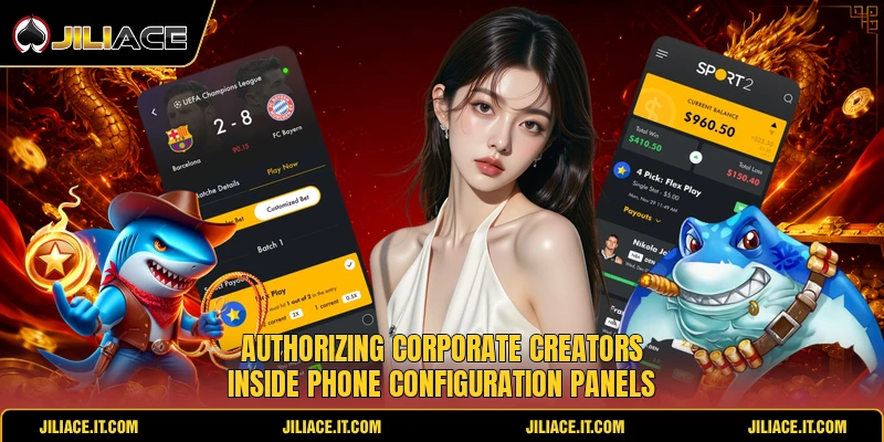 Authorizing corporate creators inside phone configuration panels