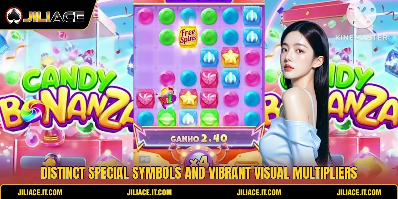 Distinct special symbols and vibrant visual multipliers Distinct special symbols and vibrant visual multipliers