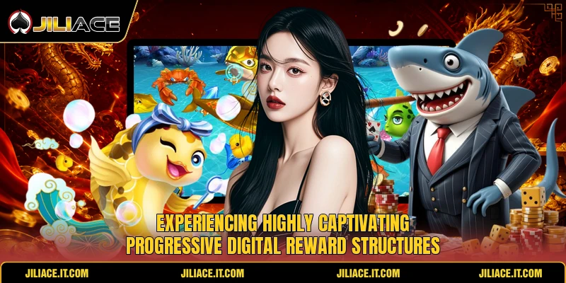 Experiencing highly captivating progressive digital reward structures