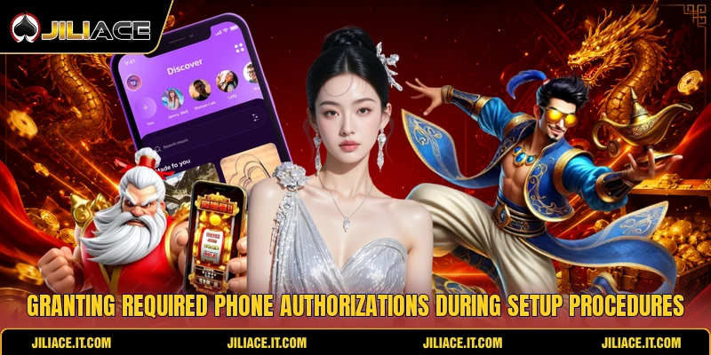 Granting required phone authorizations during setup procedures