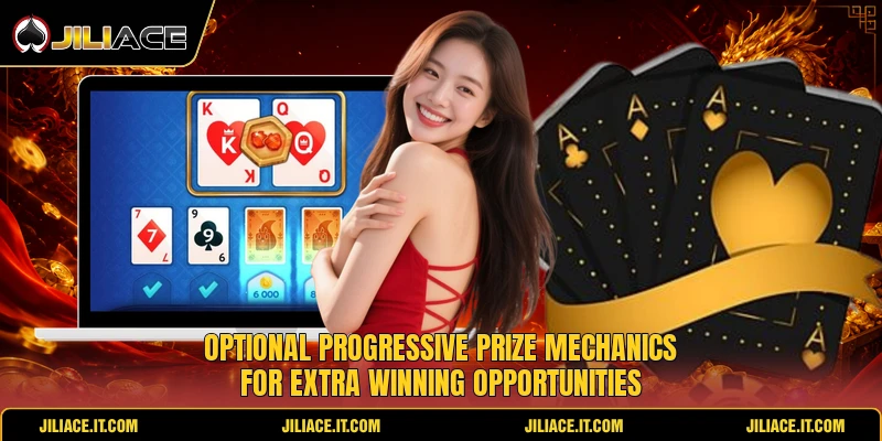 Optional progressive prize mechanics for extra winning opportunities