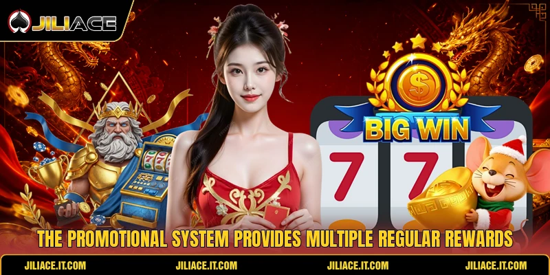 The promotional system provides multiple regular rewards